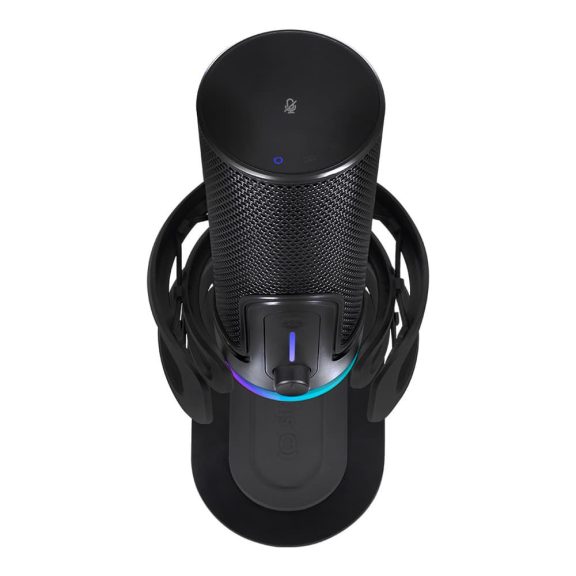 Streamplify MIC PRO mikrofon, 192kHz, 4 iránykarakterisztika, RGB, zajcsökkentés, fekete