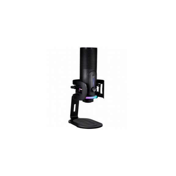 Streamplify MIC PRO mikrofon, 192kHz, 4 iránykarakterisztika, RGB, zajcsökkentés, fekete