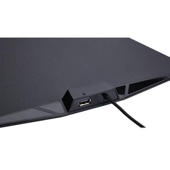 Corsair MM800 RGB POLARIS gaming egérpad, 350x260x5mm, 15 zónás RGB, mikroszövetszerű felület, fekete