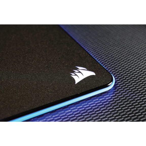 Corsair MM800 RGB POLARIS gaming egérpad, 350x260x5mm, 15 zónás RGB, mikroszövetszerű felület, fekete