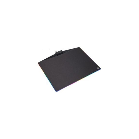 Corsair MM800 RGB POLARIS Cloth Edition gamer egérpad 15 zónás RGB világítással és beépített USB pass-through porttal.