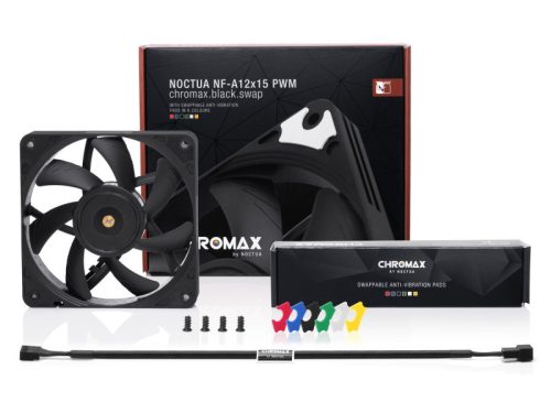 Ventilátor Noctua NF-A12x15 PWM chromax.black.swap 15mm 12cm