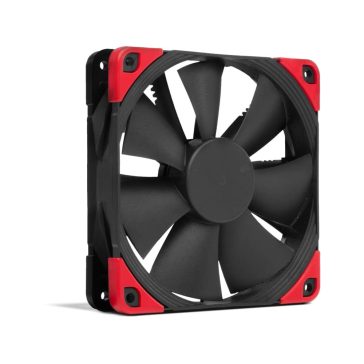   Noctua NF-F12 PWM chromax.black.swap nyomásoptimalizált ventilátor, 12 cm, Focused Flow keret, cserélhető rezgéscsillapítók, fekete - NF-F12-PWM-CH-BK-S