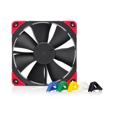   Noctua NF-F12 PWM chromax.black.swap nyomásoptimalizált ventilátor, 12 cm, Focused Flow keret, cserélhető rezgéscsillapítók, fekete - NF-F12-PWM-CH-BK-S