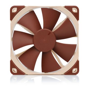   Noctua NF-F12 PWM nyomásoptimalizált ventilátor, 12 cm, Focused Flow keret, PWM vezérlés, barna - NF-F12-PWM