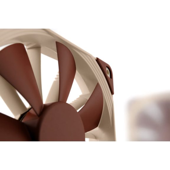 Noctua NF-F12 PWM nyomásoptimalizált ventilátor, 12 cm, Focused Flow keret, PWM vezérlés, barna - NF-F12-PWM