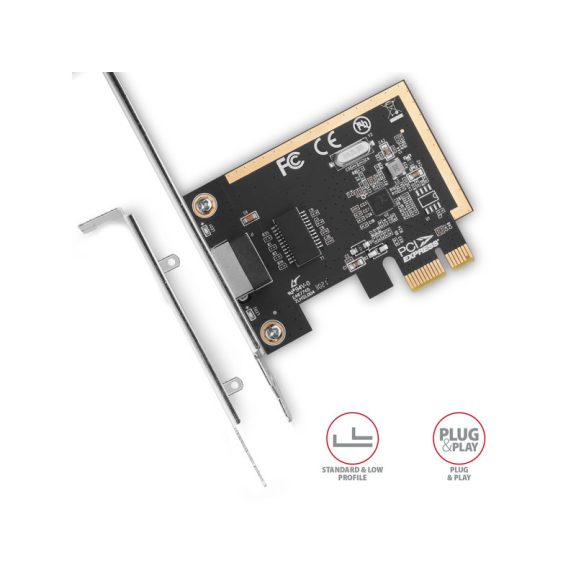 Ethernet Adapter AXAGON PCEE-GRF PCI-Express Gigabit Ethernet Realtek 8111F + LP