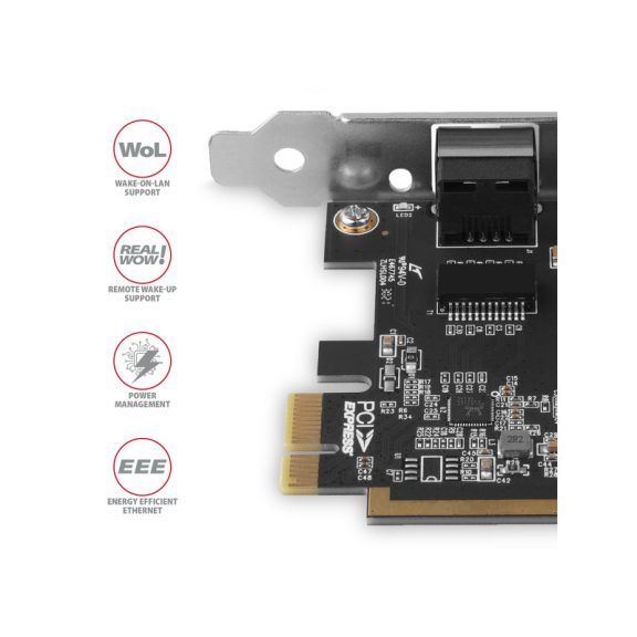 Ethernet Adapter AXAGON PCEE-GRF PCI-Express Gigabit Ethernet Realtek 8111F + LP
