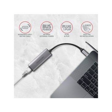 Ethernet Adapter AXAGON ADE-25RC USB 3.2 USB Typ-C > RJ45