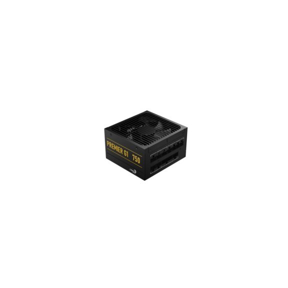 AeroCool Premier G1 tápegység, 750W, 80 Plus Gold, teljesen moduláris, ATX 3.1, dobozos, fekete