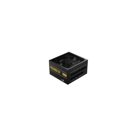 AeroCool Premier G1 tápegység, 1000W, 80 Plus Gold, teljesen moduláris, ATX 3.1, dobozos, fekete