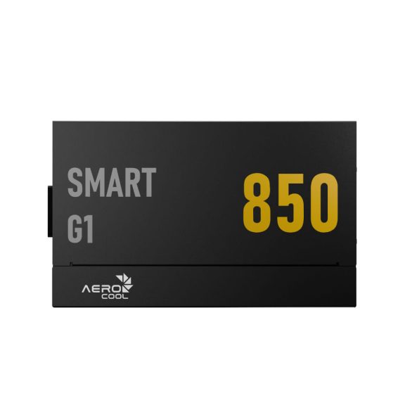 AeroCool Smart G1 tápegység, 850W, 80 Plus Gold, ATX 3.1, lapos kábelek, dobozos, fekete