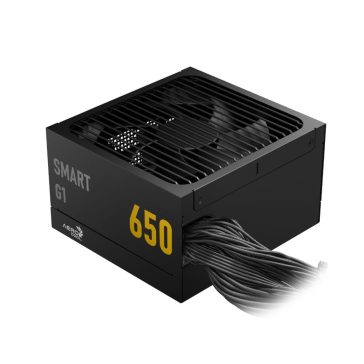   AeroCool Smart G1 tápegység, 650W, 80 Plus Gold, ATX 3.1, lapos kábelek, dobozos, fekete