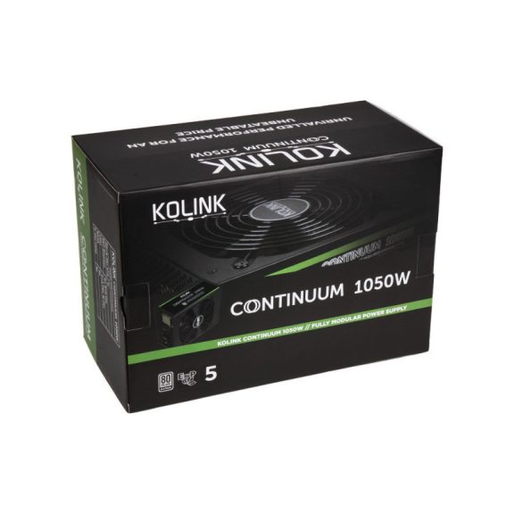 Tápegység Kolink Continuum 1050W 14cm ATX BOX 80+ Platinum Moduláris