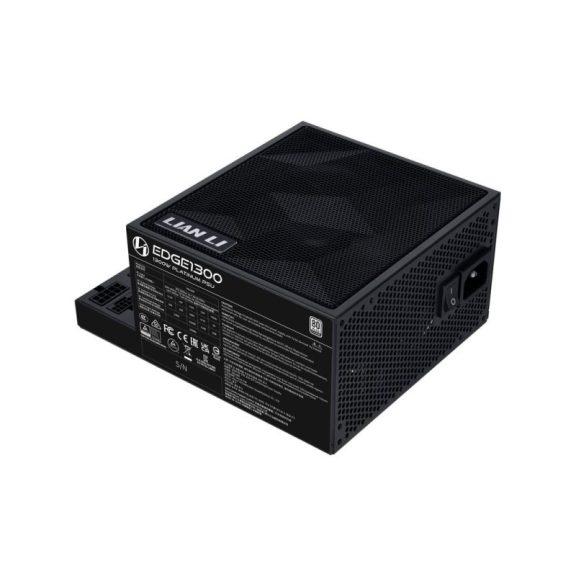 Tápegység Lian Li EDGE EG1300 80 Plus Platinum, PCIe 5.1, ATX 3.1 - 1300W, fekete