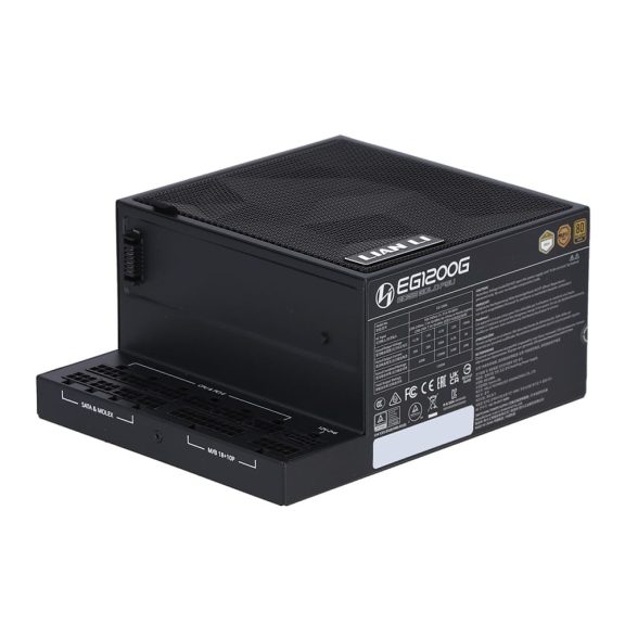 Lian Li EDGE GOLD EG1200 1200W ATX3.1 tápegység + USB hub, teljesen moduláris, 80 Plus Gold, fekete