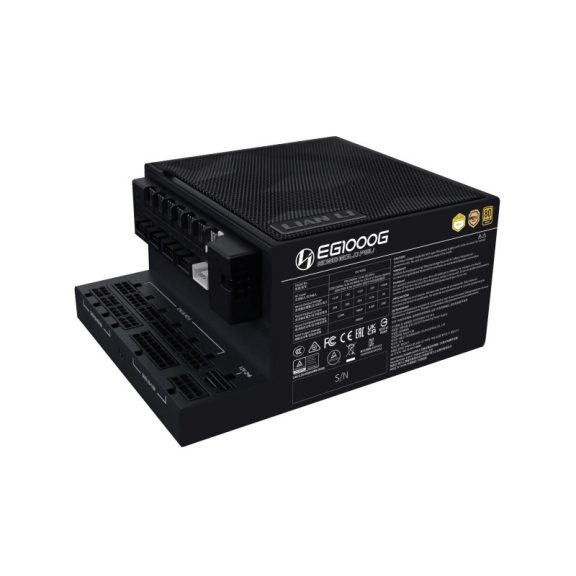 Tápegység Lian Li EDGE EG1000 80 PLUS Gold, + USB HUB, PCIe 5.1, ATX 3.1 - 1000 Watt, fekete