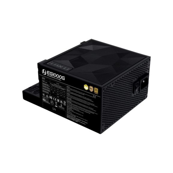 Tápegység Lian Li EDGE EG1000 80 PLUS Gold, + USB HUB, PCIe 5.1, ATX 3.1 - 1000 Watt, fekete