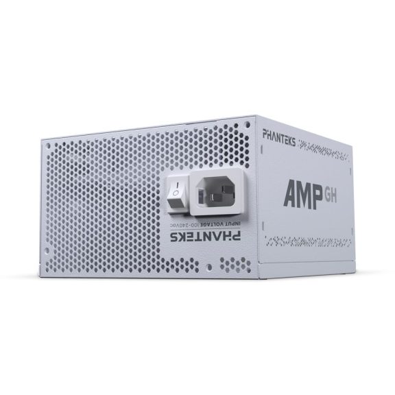 Phanteks AMP GH V2 1000W ATX 3.1 tápegység, 80 Plus Platinum, teljesen moduláris, fehér