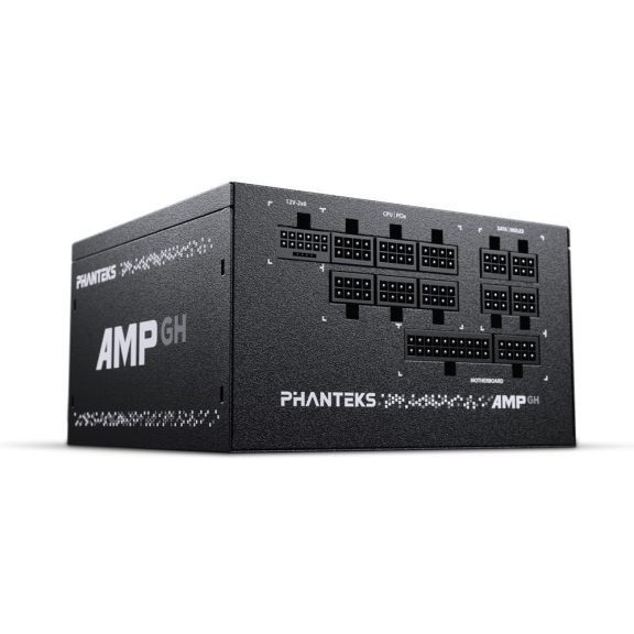  Phanteks AMP GH V2 1000W ATX 3.1 tápegység, 80 Plus Platinum, teljesen moduláris, fekete