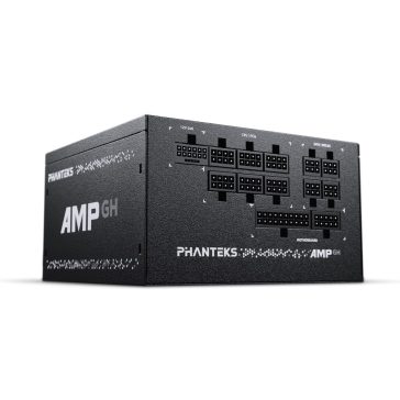 Phanteks AMP GH V2 1200W, 80 PLUS Platinum, ATX 3.1, teljesen moduláris tápegység 12V-2x6 GPU-kábellel.