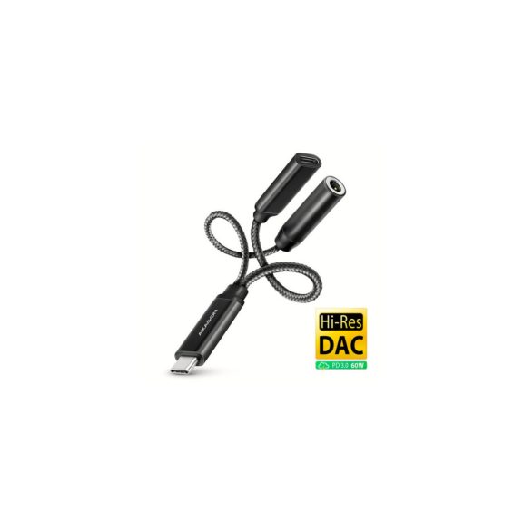Hangkártya AXAGON ADA-HCPD USB-C Hi-Res DAC audio adapter PD 60W