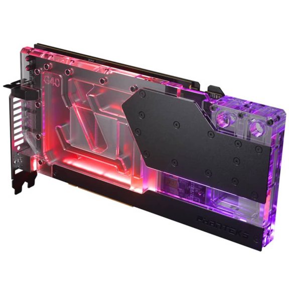 Phanteks Glacier G4080 ASUS vízhűtő blokk, RTX 4080, backplate, DRGB, fekete