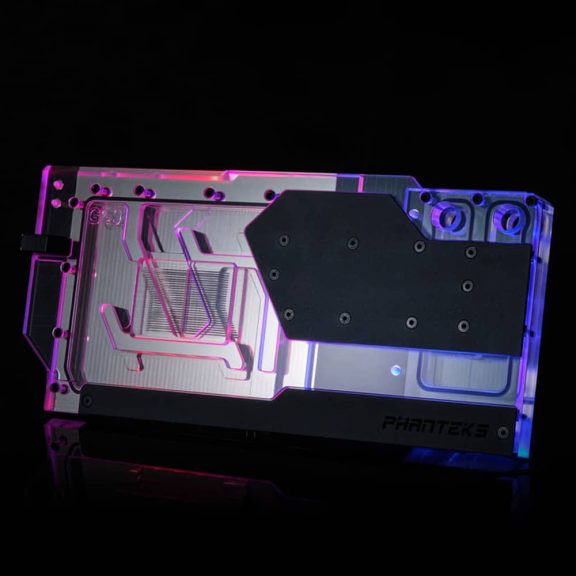 Phanteks Glacier G4080 ASUS vízhűtő blokk, RTX 4080, backplate, DRGB, fekete