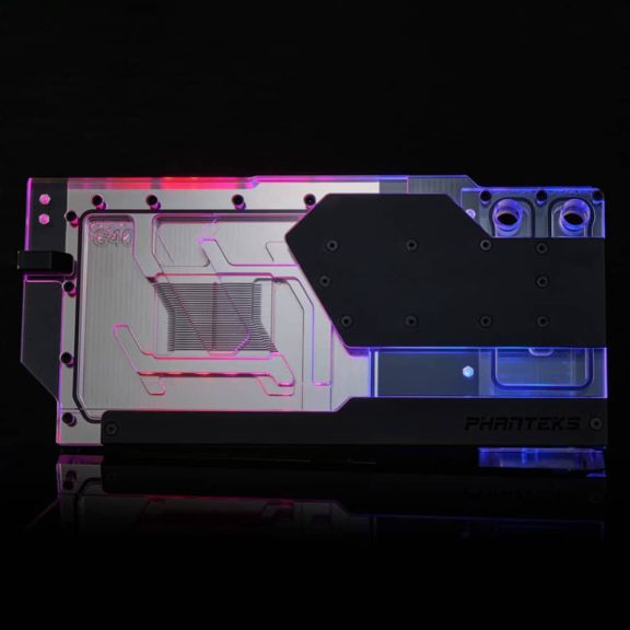 Phanteks Glacier G4080 ASUS vízhűtő blokk, RTX 4080, backplate, DRGB, fekete