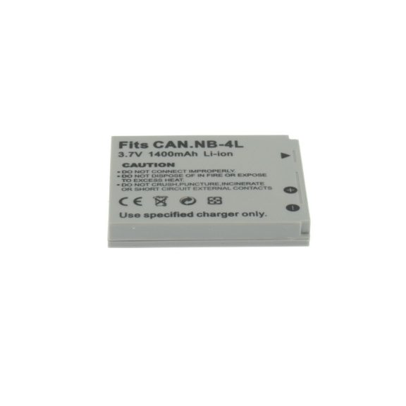 Canon NB-4L akkumulátor 1400mAh, utángyártott