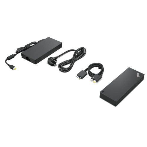 Lenovo Thinkpad Thunderbolt 4 dokkoló állomás, 230W teljesítmény, 8K támogatás, fekete - 40B00300EU