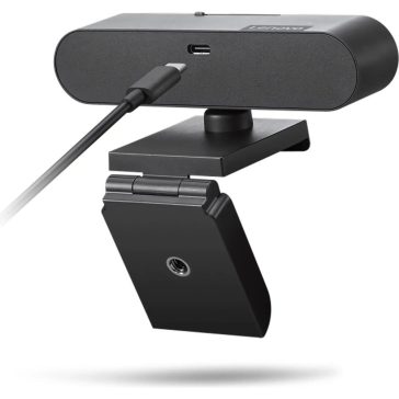   Lenovo Performance FHD webkamera, 1080p, Windows Hello, kettős mikrofon, fekete