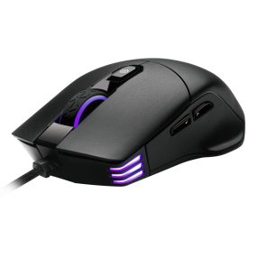 EVGA X12 gamer egér fekete színben, két szenzorral és RGB világítással.