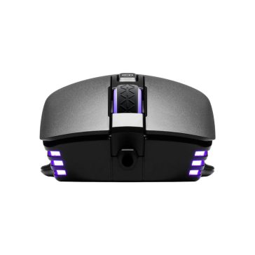 EVGA X12 gamer egér fekete színben, két szenzorral és RGB világítással.