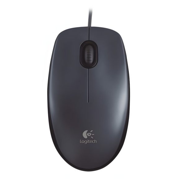Logitech M90 vezetékes egér, USB, sötétszürke - 910-001793