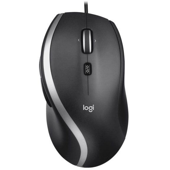 Logitech M500s fekete vezetékes egér nagy sebességű görgetéssel és 7 programozható gombbal