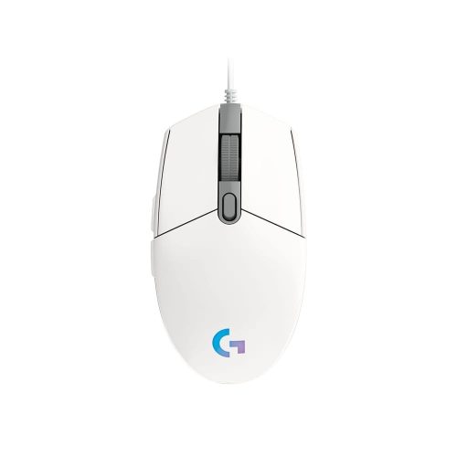Logitech G102 LIGHTSYNC vezetékes gaming egér fehér színben RGB világítással