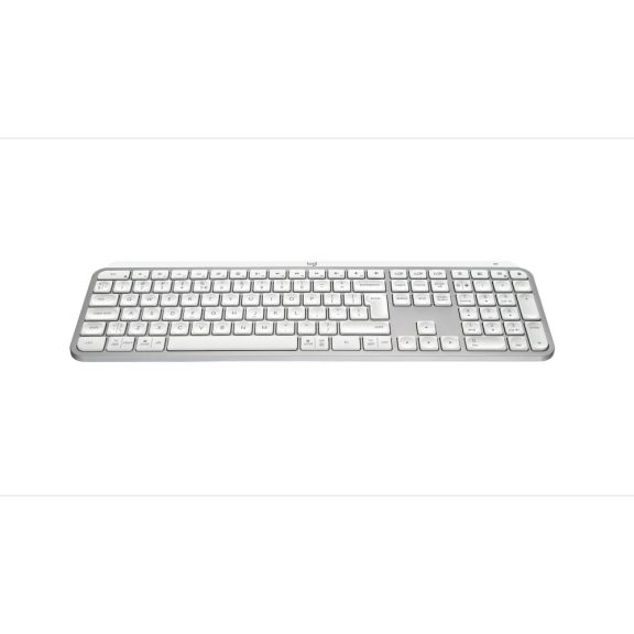 Logitech MX Keys S vezeték nélküli billentyűzet, intelligens háttérvilágítás, angol nemzetközi QWERTY, halványszürke
