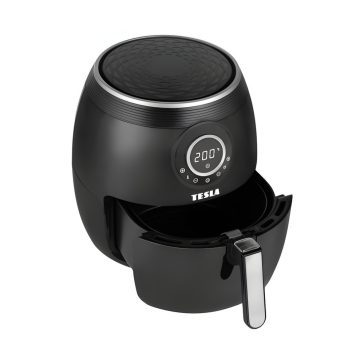   TESLA AirCook Q50 XL multifunkciós digitális forró levegő sütő, 3.8 literes, 1800W, fekete