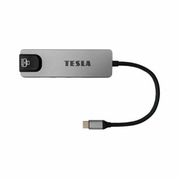   TESLA MP80 többfunkciós USB elosztó, 5 az 1-ben, 4K HDMI, gigabites LAN, alumínium