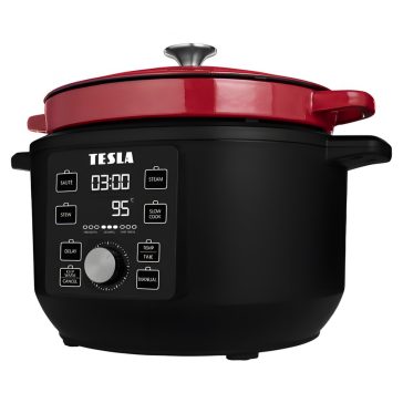 TESLA MultiCook MC600 többfunkciós elektromos edény digitális kijelzővel és zománcozott belső edénnyel.