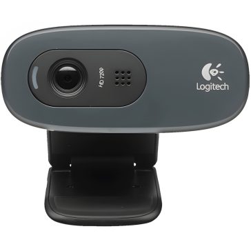 Logitech C270 HD webkamera zajszűrős mikrofonnal és 720p felbontással.