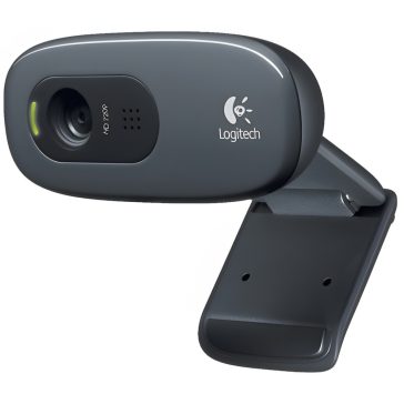 Logitech C270 HD webkamera zajszűrős mikrofonnal és 720p felbontással.