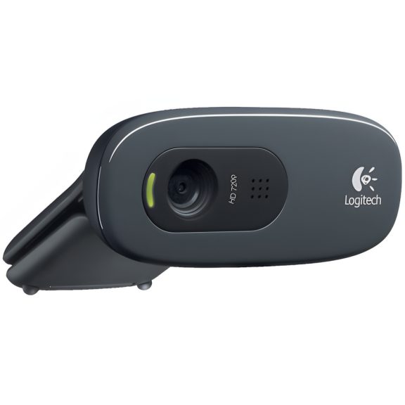 Logitech C270 HD webkamera zajszűrős mikrofonnal és 720p felbontással.