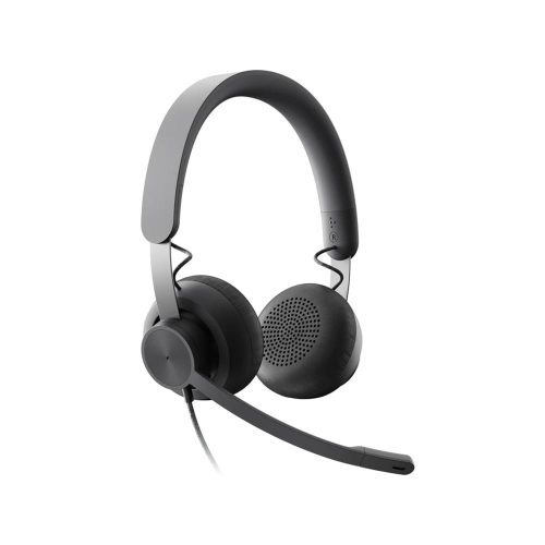 Logitech Zone Wired UC USB vezetékes headset zajszűrő mikrofonnal, grafitszürke - 981-000875