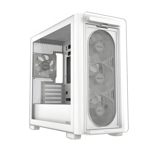 ASUS A23 PLUS micro-ATX PC ház – 4x ARGB ventilátorral, fehér
