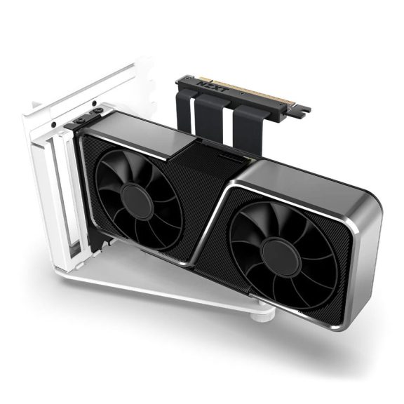 NZXT Vertical GPU Mounting Kit fehér függőleges videokártya-tartó PCIe 4.0 riser kábellel
