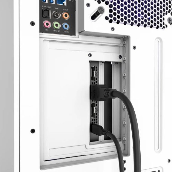 NZXT Vertical GPU Mounting Kit fehér függőleges videokártya-tartó PCIe 4.0 riser kábellel
