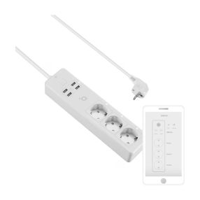   Acme SH3103 Smart WiFi hálózati elosztó, 3 aljzat + 4 USB, 3 m kábel