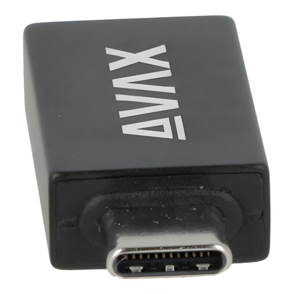 Avax AD602 USB-C apa -> USB-A anya OTG adapter fekete